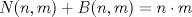 TEX: $N(n,m) + B(n,m) = n \cdot m$