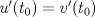 TEX: $u^\prime (t_0)=v^\prime (t_0)$