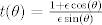 TEX: $t(\theta)=\frac{1+\epsilon  \cos (\theta )}{\epsilon  \sin (\theta )}$