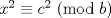 TEX: $x^2\equiv c^2$ (mod $b$)