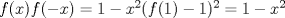 TEX: $f(x)f(-x)=1-x^2(f(1)-1)^2=1-x^2$