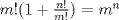 TEX: $m!(1+\frac{n!}{m!})=m^n$