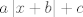 TEX: $$a\left| x+b \right|+c$$