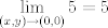 TEX: $$\lim_{(x,y) \to (0,0) } 5  = 5 $$