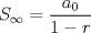 TEX: $S_{\infty}=\dfrac{a_{0}}{1-r}$