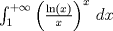 TEX: $\int_1^{+\infty} \left(\frac{\ln(x)}{x}\right)^x\,dx$