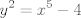 TEX: $$y^2 =x^5-4$$