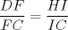 TEX: $\dfrac{DF}{FC}=\dfrac{HI}{IC}$