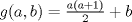 TEX:  \(g(a,b)=\frac { a(a+1) }{ 2 } +b\) 