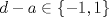 TEX: $d-a\in \{-1,1\}$