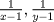 TEX: \( \frac{1}{x-1}, \frac{1}{y-1} \)