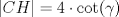 TEX: $|CH|=4\cdot \cot(\gamma)$