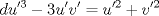 TEX: $\displaystyle d{u}'^{3}-3{u}'{v}'={u}'^{2}+{v}'^{2}$  