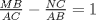 TEX: $\frac{MB}{AC} - \frac{NC}{AB} = 1$