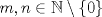 TEX: $m,n\in\mathbb{N}\setminus\{0\}$