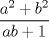 TEX: $<br />\dfrac{a^{2}+b^{2}}{ab +1}$<br />