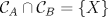 TEX: $\mathcal{C}_A \cap \mathcal{C}_B = \left\{X\right\}$