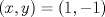 TEX: $(x,y)=(1,-1)$