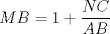 TEX: \[MB=1+\frac{NC}{AB}\]