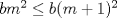 TEX: $bm^2\le b(m+1)^2$