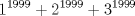 TEX: \[1^{1999}+2^{1999}+3^{1999}\]