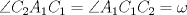 TEX: $\angle C_2A_1C_1=\angle A_1C_1C_2=\omega$