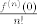 TEX: $\frac{f^{(n)}(0)}{n!}$