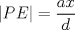 TEX: $|PE|=\dfrac{ax}{d}$