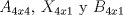 TEX: $A_{4x4}$, $X_{4x1}$ y $B_{4x1}$