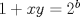 TEX: $1+xy=2^b$