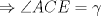 TEX: $\Rightarrow \angle ACE = \gamma$