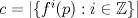 TEX: $c=|\{f^i(p):i\in\mathbb{Z}\}|$