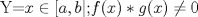 TEX: Y={$x\in [a,b|$;$f(x)*g(x)\not =0$}