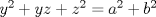 TEX: $y^{2}+yz+z^{2}=a^{2}+b^{2}$