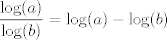 TEX: $$\frac{\log(a)}{\log(b)} = \log(a)-\log(b)$$