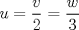 TEX: $u=\dfrac{v}{2}=\dfrac{w}{3}$