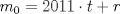 TEX: $m_0=2011 \cdot t + r$