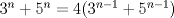 TEX: $3^n+5^n=4(3^{n-1}+5^{n-1})$