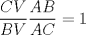 TEX: $\displaystyle\frac{CV }{BV }\displaystyle\frac{ AB}{AC}=1$