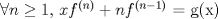 TEX: $\forall n \ge 1$, $xf^{(n)}+nf^{(n-1)}$ = g(x)