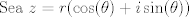 TEX: Sea $z=r(\cos(\theta) + i \sin(\theta))$