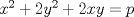 TEX: $x^2+2y^2+2xy=p$