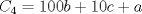 TEX: $C_4=100b+10c+a$