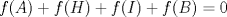 TEX: $f(A)+f(H)+f(I)+f(B)=0$