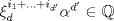 TEX: $\xi_d^{i_1+...+i_{d'}}\alpha^{d'}\in\mathbb{Q}$