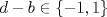 TEX: $d-b\in \{-1,1\}$