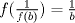 TEX: $ f(\frac{1}{f(b)})=\frac{1}{b} $