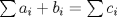 TEX: $\sum a_i+b_i=\sum c_i$