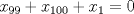 TEX: $x_{99}+x_{100}+x_{1}=0$