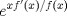 TEX: $\displaystyle e^{xf'(x)/f(x)}$